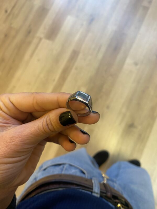 Anello rettangolare acciaio