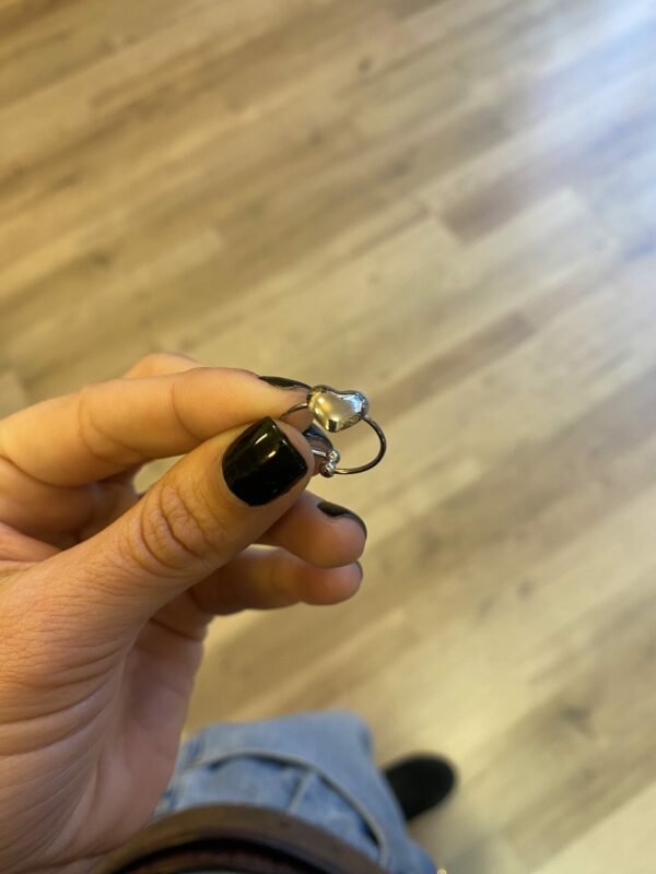 Anello cuore acciaio
